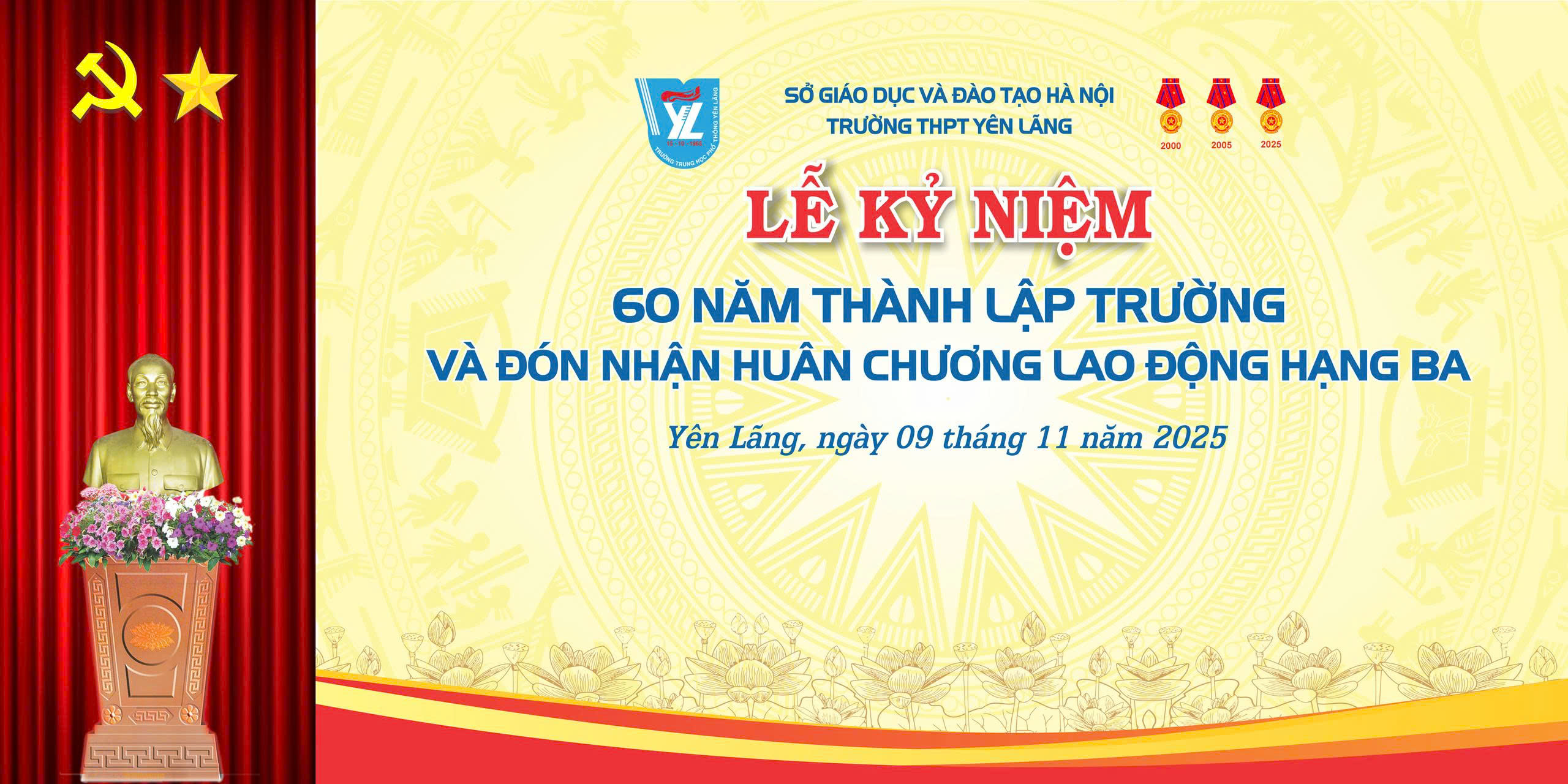 Trực tiếp: "Lễ kỷ niệm 60 năm ngày thành lập trường THPT Yên Lãng và đón nhận huân chương lao động hạng Ba"